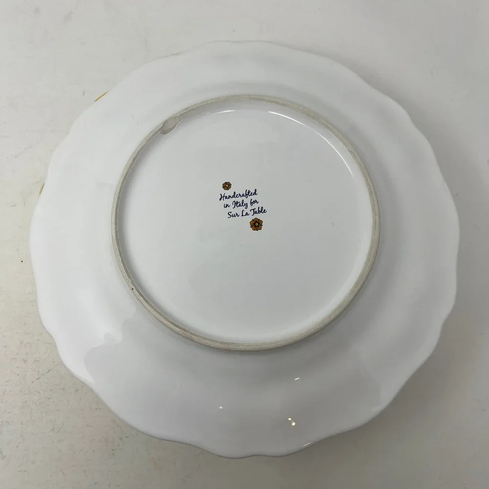 Sur La Table Italian Earthenware Plates Set 7 Deruta Style Ricco Handcrafted